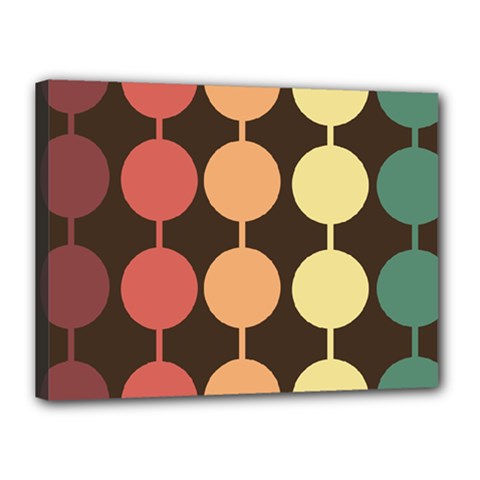 Pattern Circle Retro Design Canvas 16  X 12  (stretched) by Loisa77