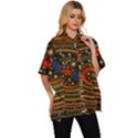 Swirl Vortex Emoji Cyclone Motion Art Women s Batwing Button Up Shirt View3