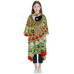Love Avatars Characters Roles Yin Yang Kids  Hooded Rain Ponchos by Paksenen