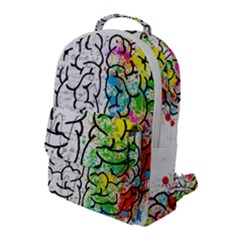Brain Mind Psychology Idea Drawing Flap Pocket Backpack (large) by Loisa77