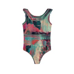 Backgrounds Multi Colored Abstract Kids  Frill Swimsuit by Loisa77