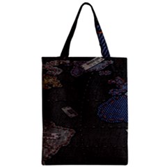 World Map Zipper Classic Tote Bag by Ket1n9