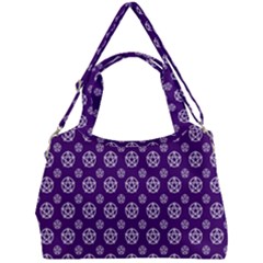 White Pentacle And Purple Pattern Double Compartment Shoulder Bag by cheekywitch