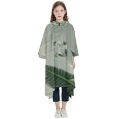 Banana Leaf Plant Pattern Kids  Hooded Rain Ponchos by anzea