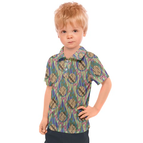 Tribal Background Boho Batik Kids  Polo T-shirt by anzea