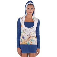 Flower Long Sleeve Hooded T-shirt by 2607694c