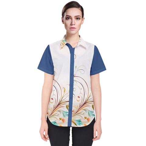 Flower Women s Short Sleeve Shirt by 2607694c