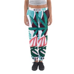 Abstract Seamless Pattern With Tropical Leaves Women s Jogger Sweatpants by Hannah976