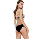 Abstract Seamless Pattern With Tropical Leaves Low Cut Ruffle Edge Bikini Top View3