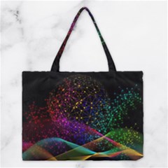Particles Waves Line Multicoloured Medium Tote Bag by Proyonanggan