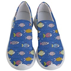 Sea Fish Blue Submarine Animal Women s Lightweight Slip Ons by Proyonanggan