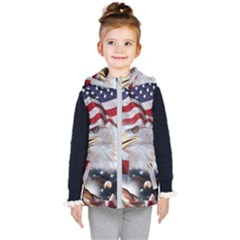 United States Of America Images Independence Day Kids  Hooded Puffer Vest by Ket1n9
