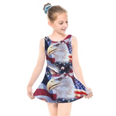 United States Of America Images Independence Day Kids  Skater Dress Swimsuit by Ket1n9