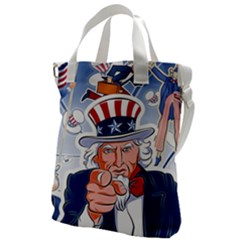 Independence Day United States Of America Canvas Messenger Bag by Ket1n9