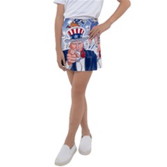 Independence Day United States Of America Kids  Tennis Skirt by Ket1n9
