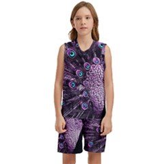 Purple Peacock Kids  Basketball Mesh Set by Bedest