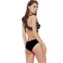 Universe Star Planet Galaxy Low Cut Ruffle Edge Bikini Top View3