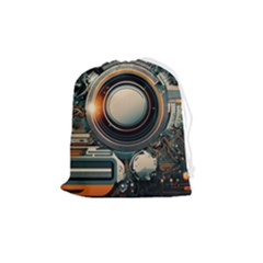 Technology Robot Internet Processor Drawstring Pouch (medium) by Ravend