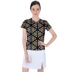 Pattern Stained Glass Triangles Women s Sports Top by HermanTelo