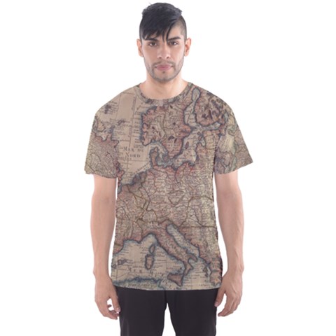 Old Vintage Classic Map Of Europe Men s Sport Mesh T-shirt by Paksenen