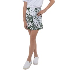Abstract Art Tropical Leaves Kids  Tennis Skirt