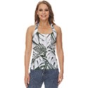 Abstract Art Tropical Leaves Basic Halter Top View1