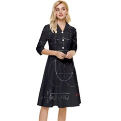 Math Board Circuit Circuits Computer Shield Tech Technology Classy Knee Length Dress by Loisa77