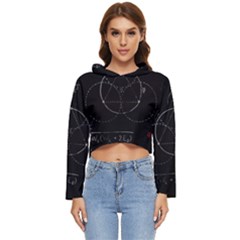 Math Board Circuit Circuits Computer Shield Tech Technology Women s Lightweight Cropped Hoodie by Loisa77