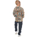 Retro Postage Seamless Pattern Kids  Hooded Pullover View2
