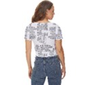 Blackboard Algorithms Black and White Pattern Twist Front Crop Top View4