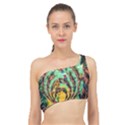 Monkey Tiger Bird Parrot Forest Jungle Style Spliced Up Bikini Top  View1