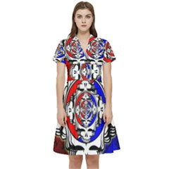 The Grateful Dead Short Sleeve Waist Detail Dress by Grandong
