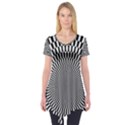 Circles Checkered Abstract Abstraction Art Short Sleeve Tunic  View1