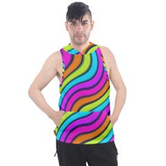 Swirl Twirl Design Pattern Waves Men s Sleeveless Hoodie by Loisa77
