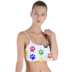 Pawprints Paw Prints Paw Animal Layered Top Bikini Top  by Apen