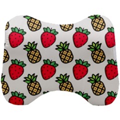 Strawberries Pineapples Fruits Head Support Cushion by Loisa77