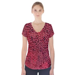 Drops Water Drop Trypophobia Short Sleeve Front Detail Top by Loisa77