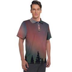 Aurora Borealis Alaska Sky Men s Polo T-shirt by Perong