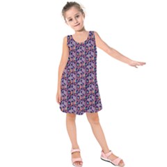 Trippy Cool Pattern Kids  Sleeveless Dress by designsbymallika