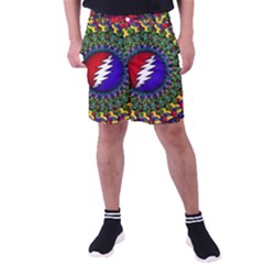 Grateful Dead Bear Pattern Men s Pocket Shorts by Maspions