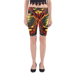 Grateful Dead Scarlet Fire Yoga Cropped Leggings by Perong