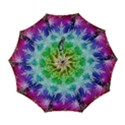 Christmas-snowflake-background Automatic Folding Umbrella with Case (Large) View1