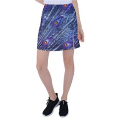 Peacock Bird Feathers Coloured Plumage Tennis Skirt by Perong