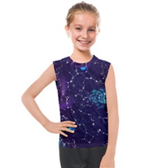 Realistic Night Sky Poster With Constellations Kids  Mesh Tank Top by Ket1n9