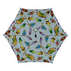 Fish Ocean Sea Water Diving Blue Automatic Folding Umbrella With Case (small) by Perong