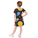 Space Galaxy Art Cute Art Kids  Short Sleeve Velvet Dress View2