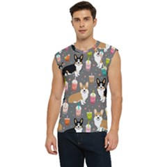 Corgi Boba Tea Bubble Tea Kawaii Food Welsh Corgis Dog Men s Raglan Cap Sleeve T-shirt by Perong