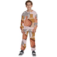 Vases Art Plant Boho Bohemian Kids  Sweatshirt Set by Perong