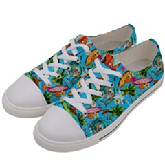Summer Pattern Seamless Men s Low Top Canvas Sneakers by Perong