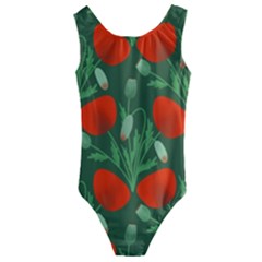 Poppy Fierce Wolf Poppies Bud Kids  Cut-out Back One Piece Swimsuit by Perong